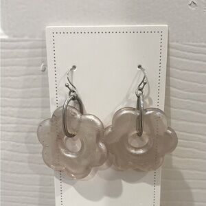 Large Glass Flower Earrings